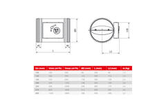Rund CAV Konstantvolumenregulator enkeltvægsdiameter 250 mm