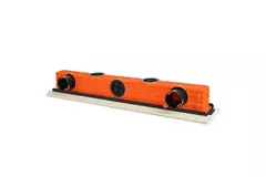 Ergovent rammeløs linjegitter til indbygning, 1050 mm, med tilslutningsdiameter 75 mm – modulopbygget – 2 slidser