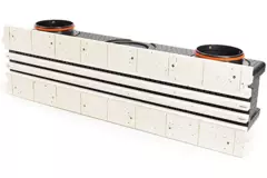 Ergovent rammeløs spaltediffusor 1000 mm med tilslutningsdiameter 160 mm - air-conditioning - 3 spalter