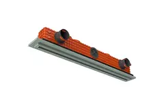 Ergovent pudsbar rammeløs lineær ventilationsrist 1000 mm med tilslutningsdiameter 75 mm – standard