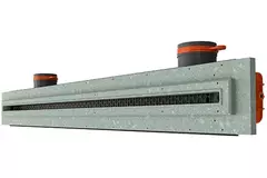 Ergovent rammeløst gitter 1000 mm med tilslutningsdiameter 90 mm - standard