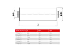 Spiro-SAFE premium lyddæmper diameter 150 mm - længde 600 mm (100 mm isolering)