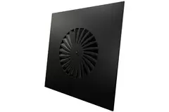 Swirl diffusor med faste blade 400 mm firkantet - SWS 400 RAL 9005 30% glans