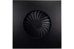 Swirl diffusor med faste blade 400 mm firkantet - SWS 400 RAL 9005 30% glans