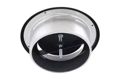 Ventilationsudblæsningsventil 160 mm metal - E-DVS160 RAL9005 30% blank
