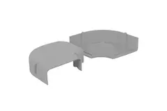 ClimaConnect 90° flad bøjning til monteringskanal 100 mm - RAL 9010