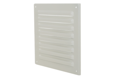 Ydre gitter firkantet 150x150mm aluminium - RAL9010