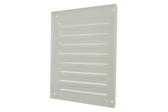 Ydre gitter firkantet 150x150mm aluminium - RAL9010