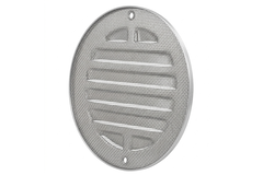 Udvendigt gitter rundt 200 mm - anodiseret aluminium