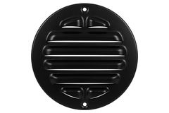 Udvendigt gitter rundt 160 mm aluminium - RAL9005 30% glans