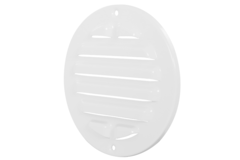 Udvendigt gitter rundt 80 mm aluminium - RAL9016