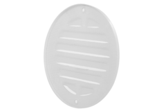 Udvendigt gitter rundt 80 mm aluminium - RAL9016