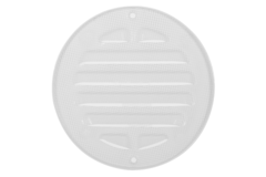 Udvendigt gitter rundt 80 mm aluminium - RAL9016