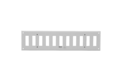 Væggitter justerbar 400x100 mm metal - RAL 9016