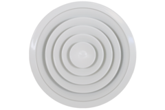 Loftsdiffusor rund med fast mønster Ø 150 mm - RAL9010