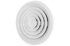 Loftsdiffusor rund med fast mønster Ø 150 mm - RAL9016