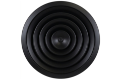 Loftsdiffusor rund med fast mønster Ø 150 mm - RAL9005 30% glans