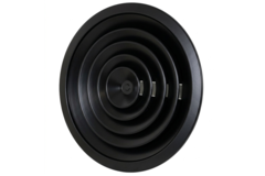 Loftsdiffusor rund med fast mønster Ø 350 mm - RAL9005 30% glans