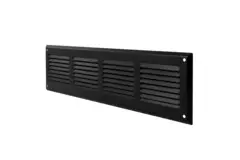 Væggitter 500x150mm aluminium - RAL9005 30% glans