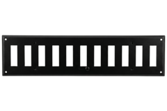 Væggitter justerbar 400x100 mm metal - RAL9005 30% blank