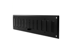 Væggitter justerbar 300x100 mm metal - RAL 9005 30% glans