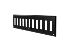 Væggitter justerbar 300x100 mm metal - RAL 9005 30% glans