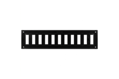 Væggitter justerbar 300x100 mm metal - RAL 9005 30% glans