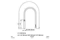 Belimo kabeltemperaturføler PT1000 50x6 mm - 2 meter - 01CT-1BH