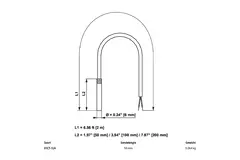 Belimo kabeltemperaturføler NTC10k (10k2) 50x6 mm - 2 meter - 01CT-1LH