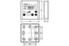 Belimo rumstyringsmodul til CO₂, luftfugtighed og temperatur - ePaper touch display - MP-Bus - P-22RTM-1800D-1
