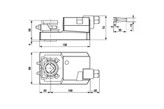 Belimo modulerende ventildrev med tilslutningsklemmer 24V - 2-10V - 20 Nm - SM24A-SR-TP