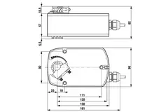 Belimo modulerende ventilaktuator med fjederretur 24V - 2-10V - MP-Bus - 4 Nm - LF24-SR