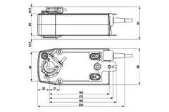 Belimo modulerende ventilaktuator med fjederretur 24V - 2-10V - 10 Nm - NF24A-SR