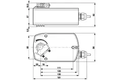 Belimo drejeventilaktuator med fjederretur 100-240V - åben/luk - 4 Nm - LF230