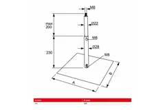 Econox justerbar Spiro-rørholder - 300x300 mm