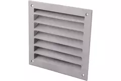 Udvendigt væggitter i aluminium 100x100 mm - Aluminium
