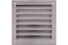 Udvendigt væggitter i aluminium 100x100 mm - Aluminium