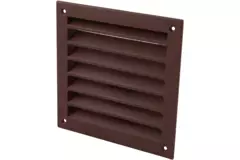 Udvendigt væggitter i aluminium 150x150 mm - RAL 8016
