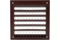 Udvendigt væggitter i aluminium 150x150 mm - RAL 8016