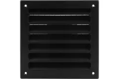 Udvendigt væggitter i aluminium 150x150 mm - RAL 9005