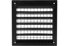 Udvendigt væggitter i aluminium 150x150 mm - RAL 9005