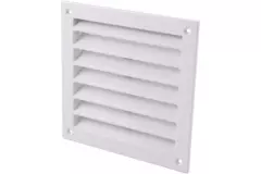 Udvendigt væggitter i aluminium 150x150 mm - RAL 9016