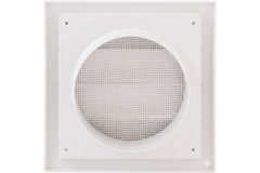 Jalousirist overtryk ventilationsrist 190x190 diameter: 125 hvid - ND12Z