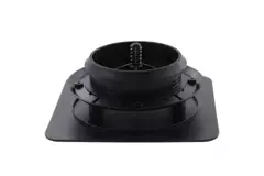 ClimaConnect Design-ventil, firkantet, Ø 125 mm – sort