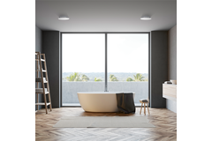 ClimaConnect Design-ventil, rund, Ø 125 mm – hvid