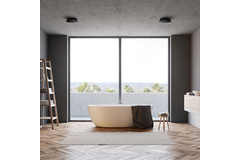 ClimaConnect Design-ventil, rund, Ø 125 mm – sort