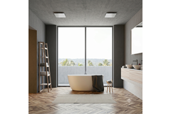 ClimaConnect Design-ventil, firkantet, Ø 125 mm – hvid