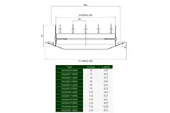 ClimaConnect kanalrist, enkelt justerbar, 425 x 75 mm, til rør fra 160 til 400 mm – RAL 9005