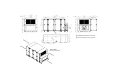 Maxivent WTW luftbehandlingsanlæg med modstrømsvarmeveksler 7600 m³/h med varmtvandsbatteri, vandret til højre – PHE 7600 H WOJR T 02