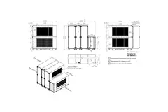 Maxivent WTW luftbehandlingsanlæg med varmehjul, 10.000 m³/h, med DX-batteri, vandret til venstre – RHE 10000 H ODJL T 01